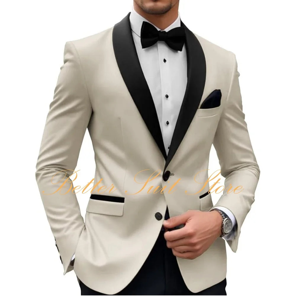 Mens Suits Slim Fit Suits for Men 2 Piece Tuxedo Wedding Prom Suit Formal Business Fashion Men's Suits