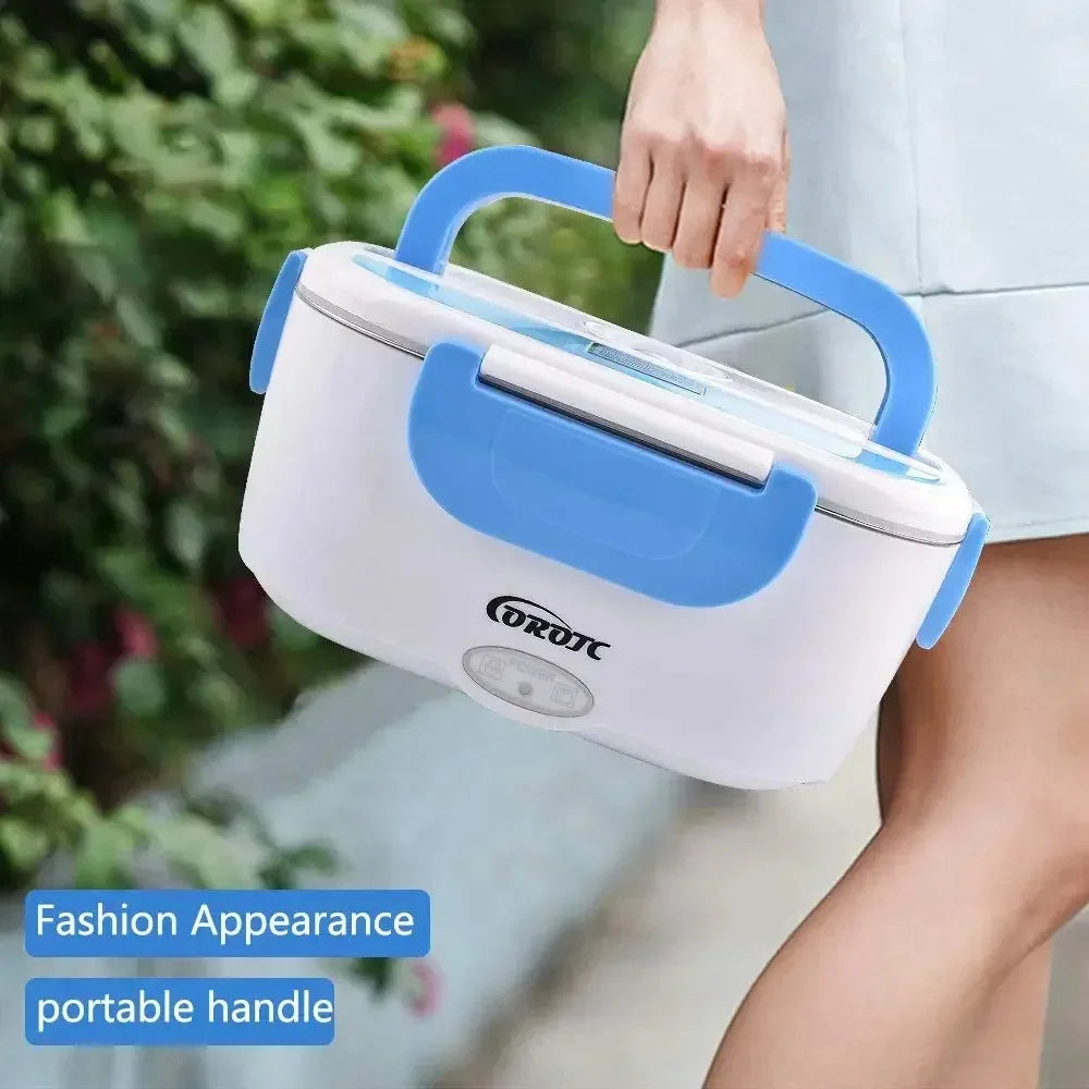 2 in 1 Portable Electric Lunch Box Lunch Box with Heating Function Household Appliances Food Box Electric Lunch Heating Portable