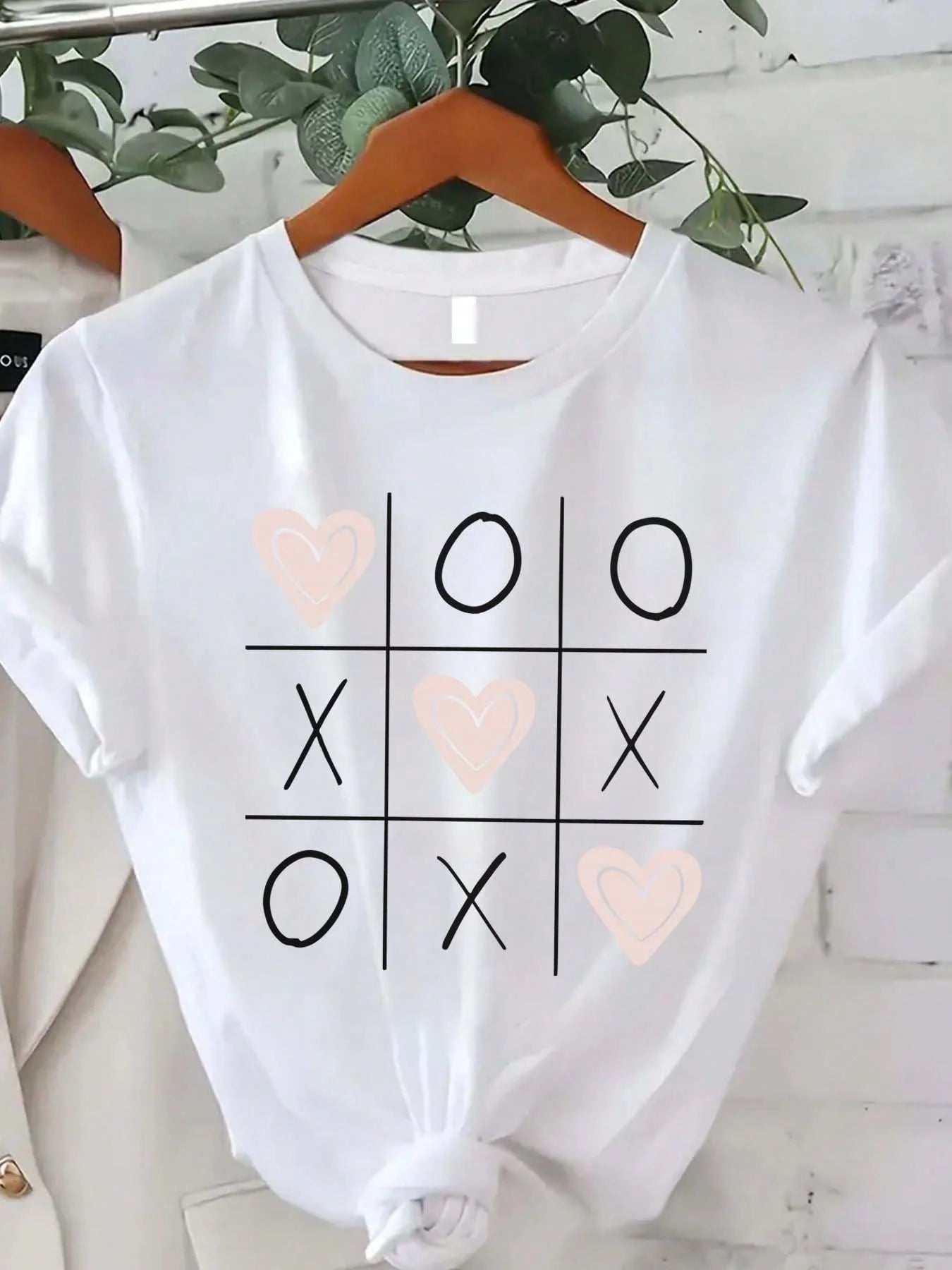 Valentine's Day Theme Printed Women's Casual Fashionable Comfortable Soft Daily Round Neck Short Sleeve Summer Casual Clothing