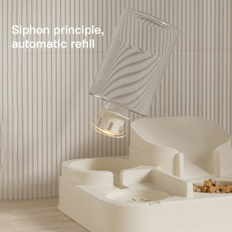 Pet large-capacity feeder integrated automatic water dispenser cat food bowl dog feeding bowl cat bowl dog bowl pet supplies