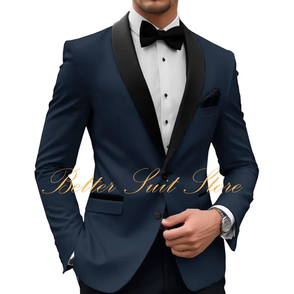 Mens Suits Slim Fit Suits for Men 2 Piece Tuxedo Wedding Prom Suit Formal Business Fashion Men's Suits