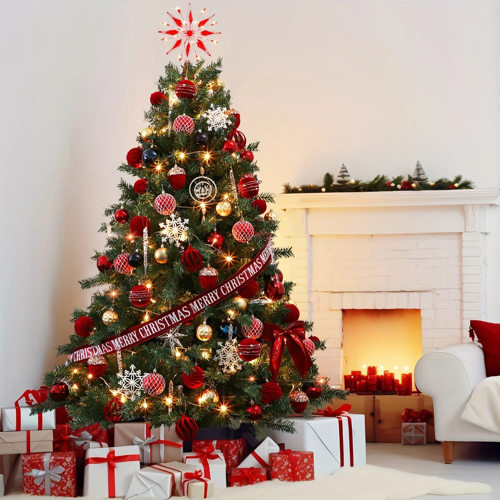 1.8 Meter Christmas Tree with Light Home Decorations DIY Large Ornaments Set 950 Branches Super Encrypted Christmas Tree 2025