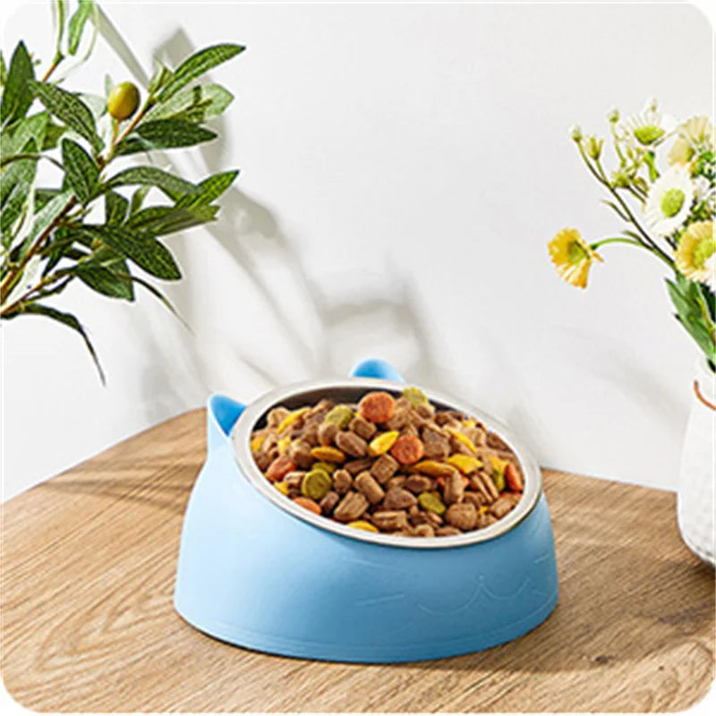 Pet Bowls Dog Food Water Feeder Stainless Steel Pet Drinking Dish Feeder Cat Puppy Feeding Supplies Small Dog Accessories