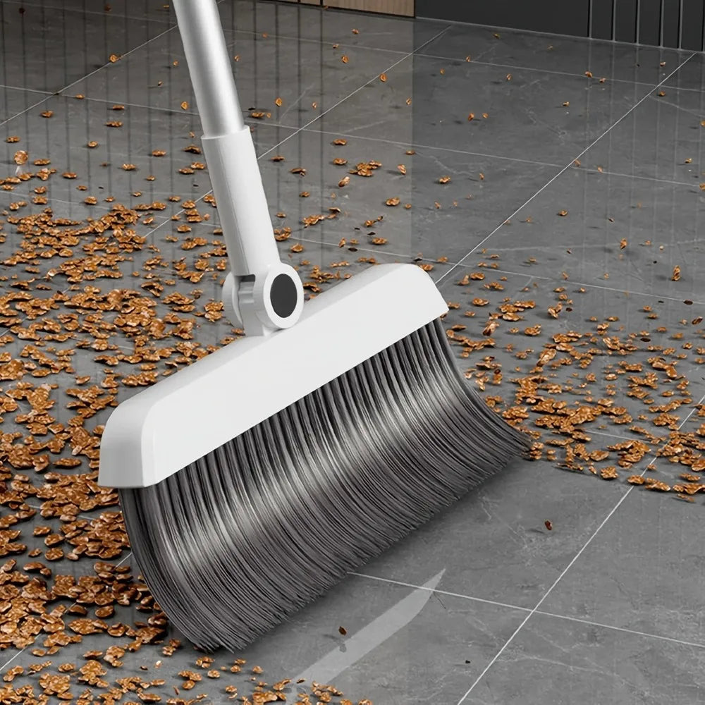 3-in-1 Broom and Dustpan Set Soft Bristles Hair-Free Long Handle Effortless Cleaning Compact Storage for Home Office