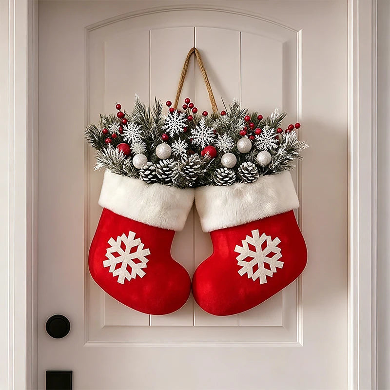 Christmas Glove Wreath,Christmas Wreath for Front Door Artificial Wreath, Christmas Wreath, Christmas Decoration, Christmas Tree