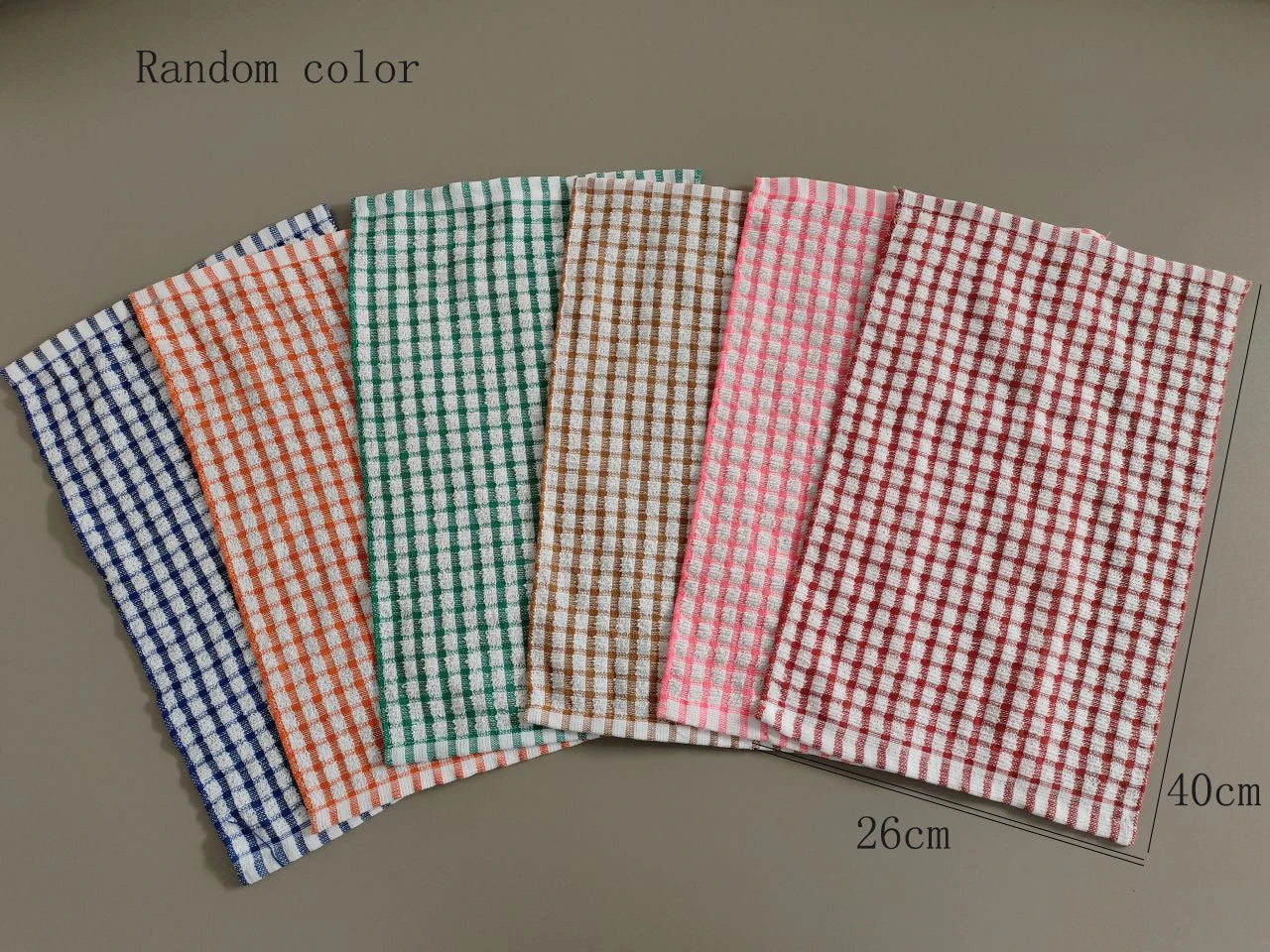 6PCS Cotton Kitchen Tea Towels Absorbent Lint Free Catering Restaurant Cloth Dish Towels Cleaning Cloth Kitchen Cleaning Towel