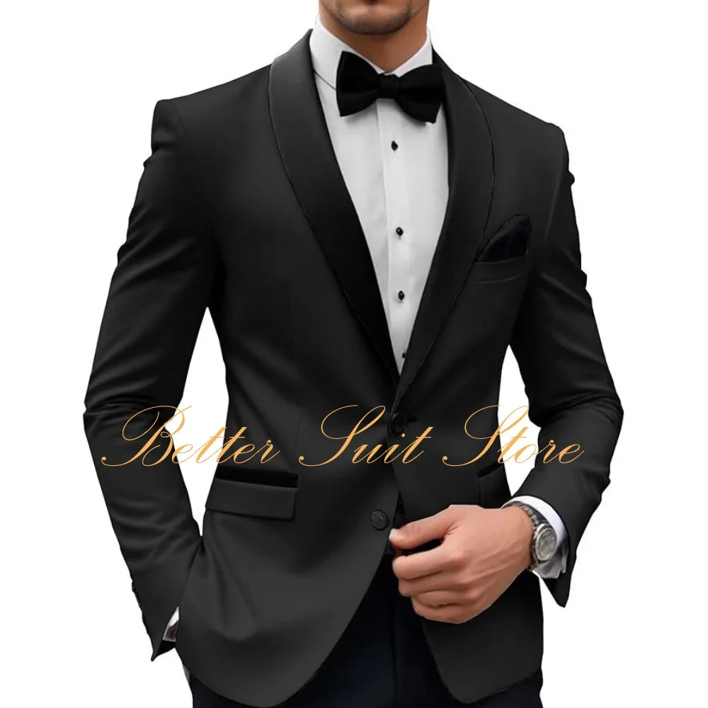Mens Suits Slim Fit Suits for Men 2 Piece Tuxedo Wedding Prom Suit Formal Business Fashion Men's Suits