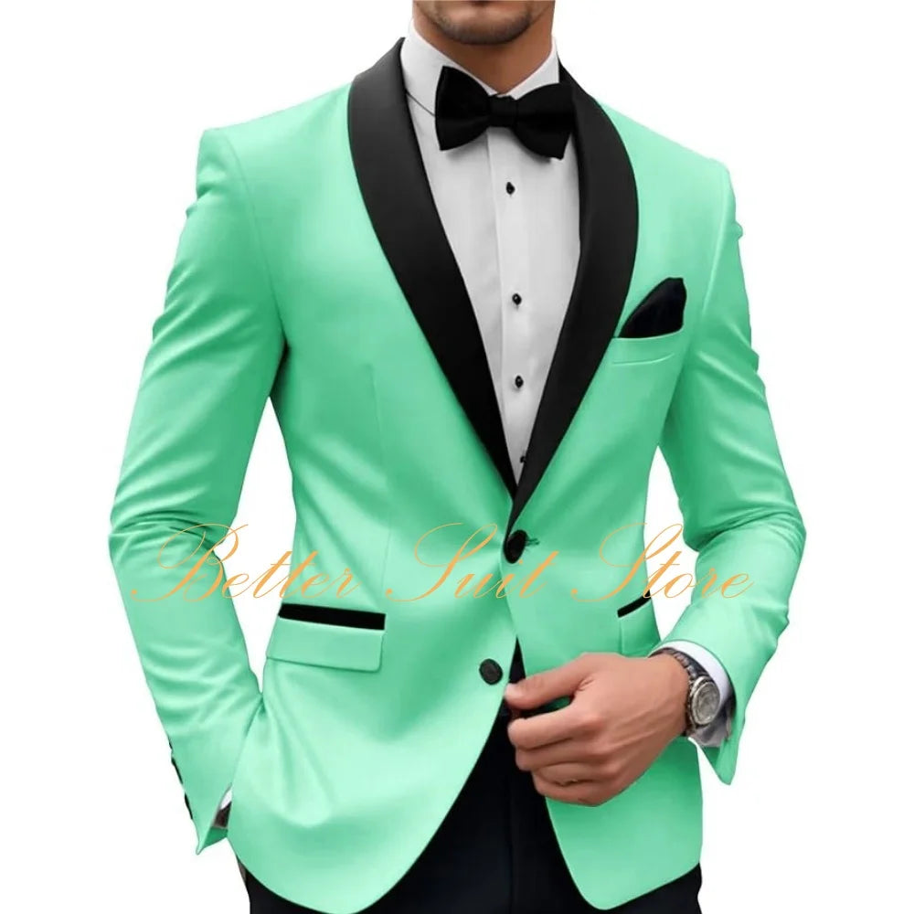 Mens Suits Slim Fit Suits for Men 2 Piece Tuxedo Wedding Prom Suit Formal Business Fashion Men's Suits