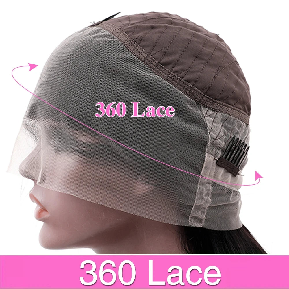 Deep Wave Natural Colored Wigs HD Lace Wigs Brazilian Human Hair Lace Wigs 13x6 Transparent Lace Wigs 200 Density For Women