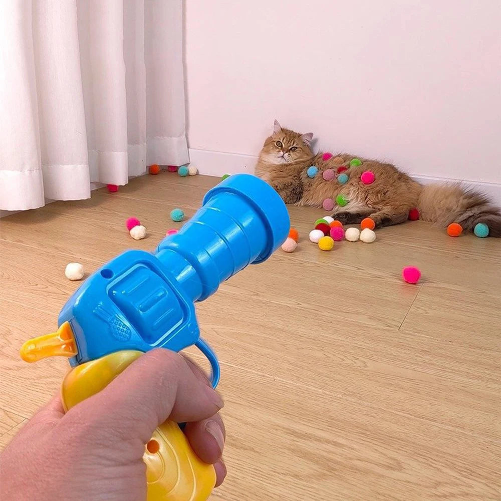 Pet Supplies Cat Toys Interactive Cat Self-Entertainment Toy Gun Cat Toy Launcher Gun Cat and Dog Supplies