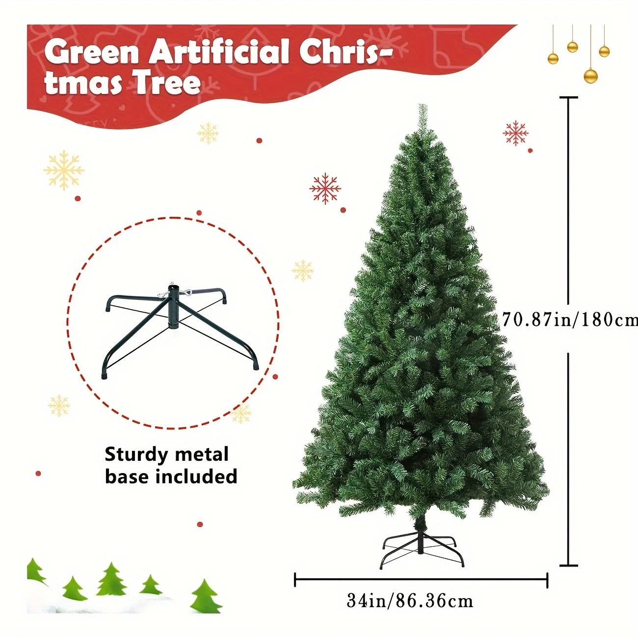 1.8 Meter Christmas Tree with Light Home Decorations DIY Large Ornaments Set 950 Branches Super Encrypted Christmas Tree 2025