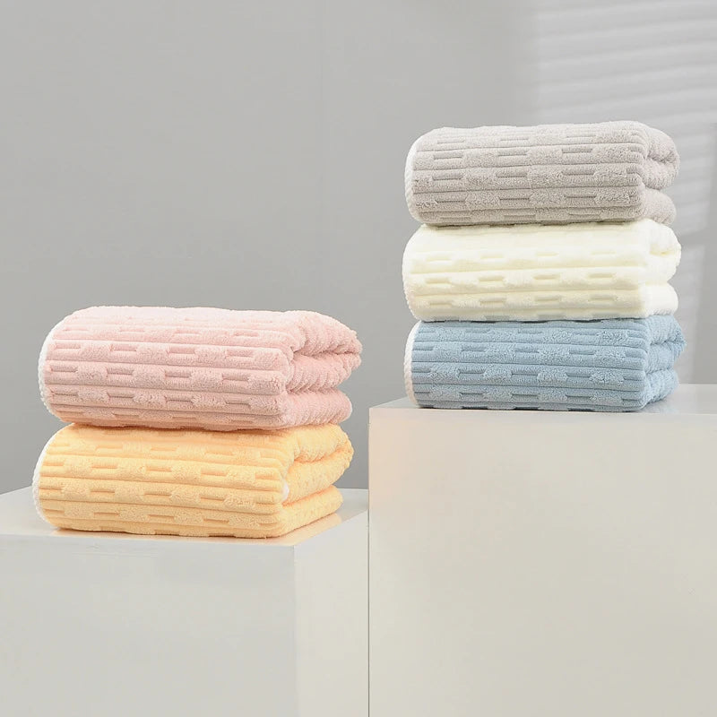 Towel bath towel two sets of soft absorbent bath with adult wrap thickened quick dry coral velvet for home