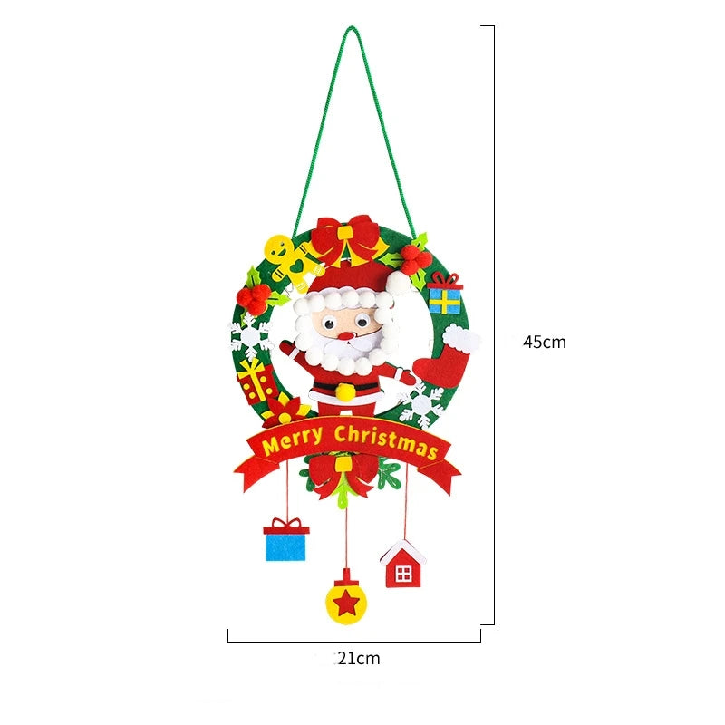 Christmas Decor Children Felt Craft kits DIY Christmas Garlands Wreaths Christmas Craft Kits for Kids DIY