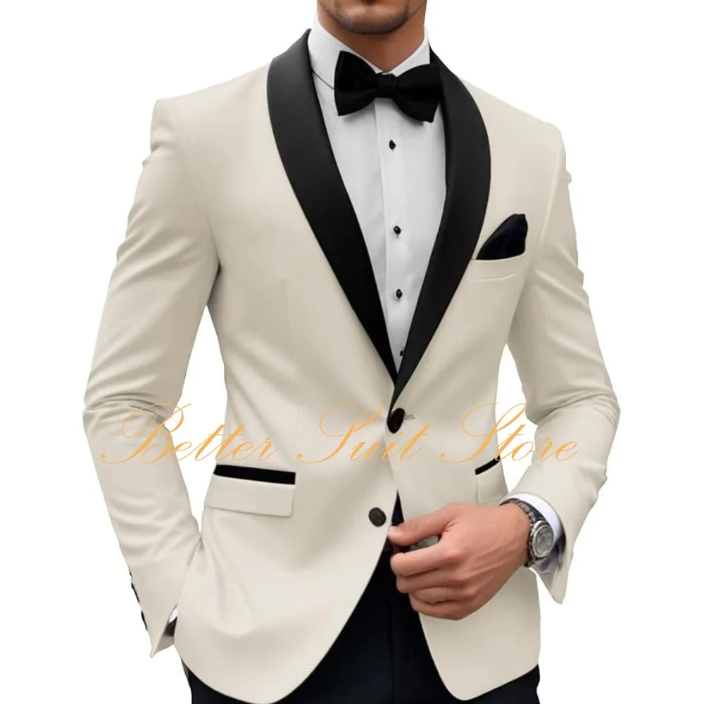 Mens Suits Slim Fit Suits for Men 2 Piece Tuxedo Wedding Prom Suit Formal Business Fashion Men's Suits