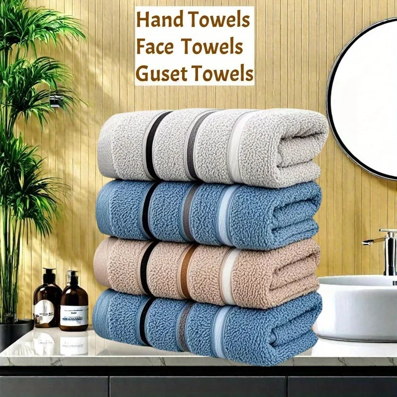 4 Set of Bath Towels，Soft and Absorbent Bath Towel，Suitable for bathroom shower、Gym、Sauna Room、Kitchen and Outdoor，Multi-color Q