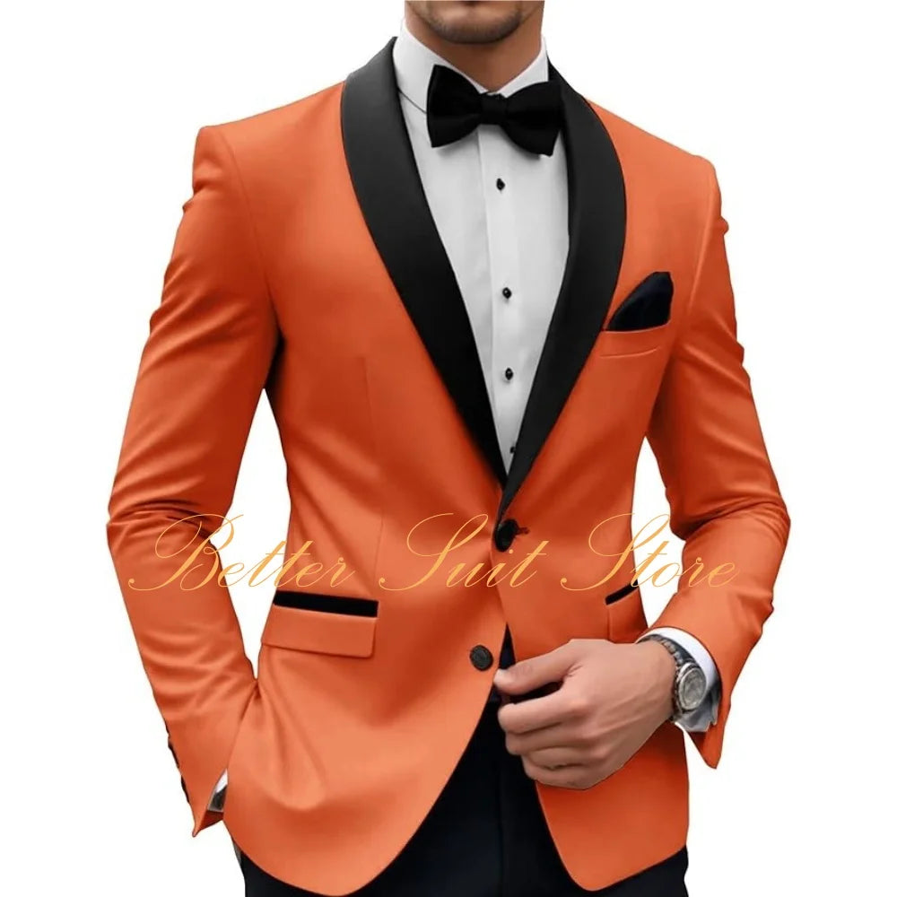 Mens Suits Slim Fit Suits for Men 2 Piece Tuxedo Wedding Prom Suit Formal Business Fashion Men's Suits
