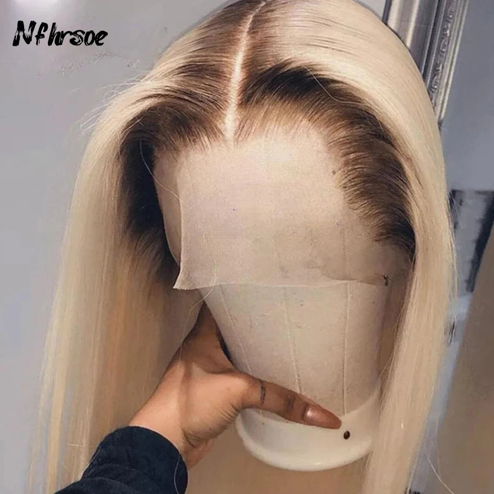 Lace Front Human Hair Wigs For Women Lace Front wigs Hightlight 13X4 Honey Blonde Brown Colored 613 Ombre Short Bob Wig