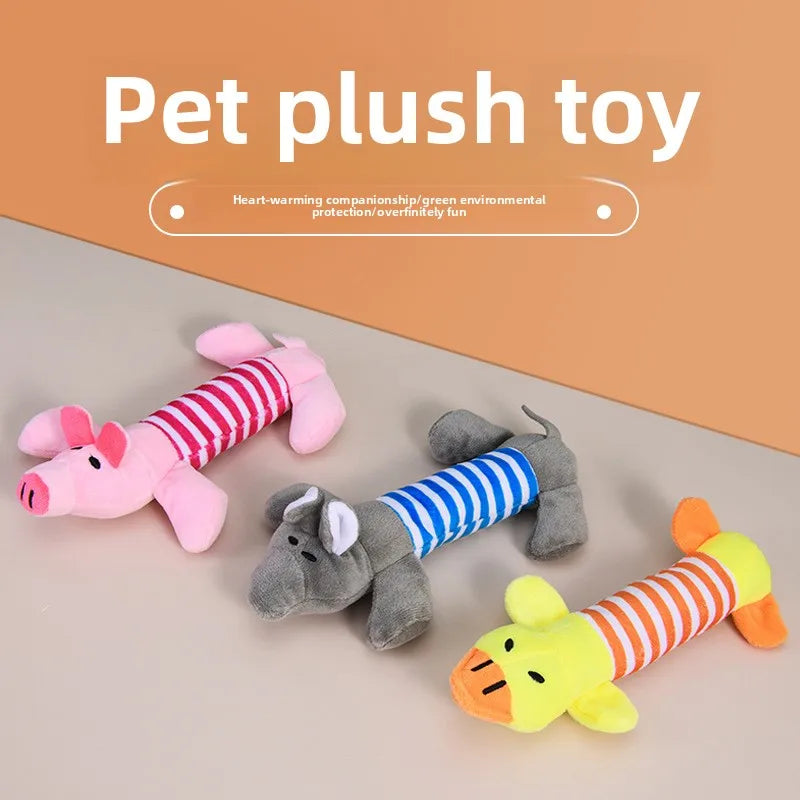 New Pet Plush Vocal Dog Toys Four-legged Pig Duck Elephant Long Animal Cat Supplies Wholesale