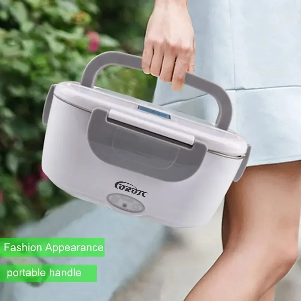 2 in 1 Portable Electric Lunch Box Lunch Box with Heating Function Household Appliances Food Box Electric Lunch Heating Portable