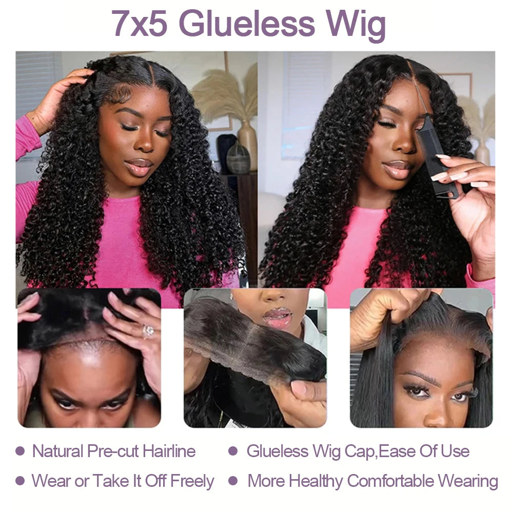 Natural Color 13x6 hd Lace Frontal Wig Water Wave Curly 13x4 Lace Human Hair Preplucked Brazilian Hair Wigs Afro for Women