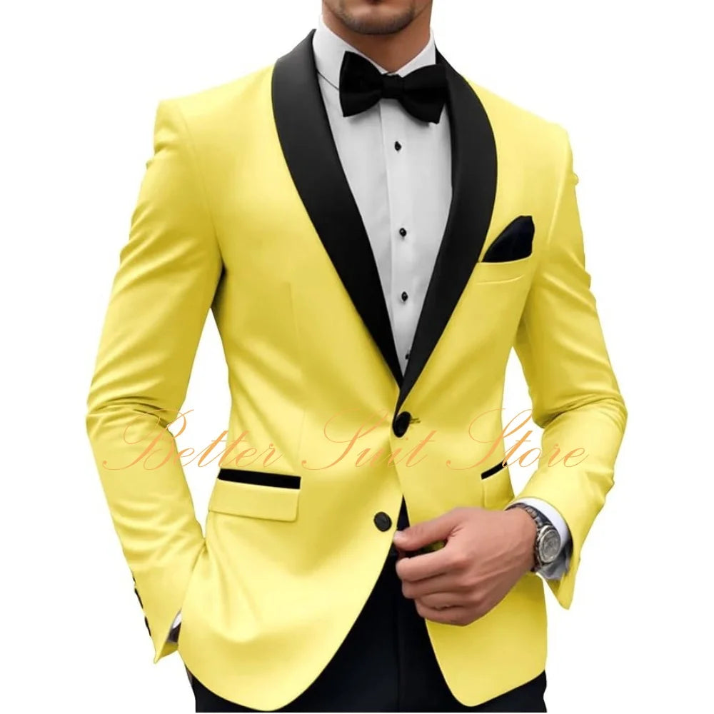 Mens Suits Slim Fit Suits for Men 2 Piece Tuxedo Wedding Prom Suit Formal Business Fashion Men's Suits