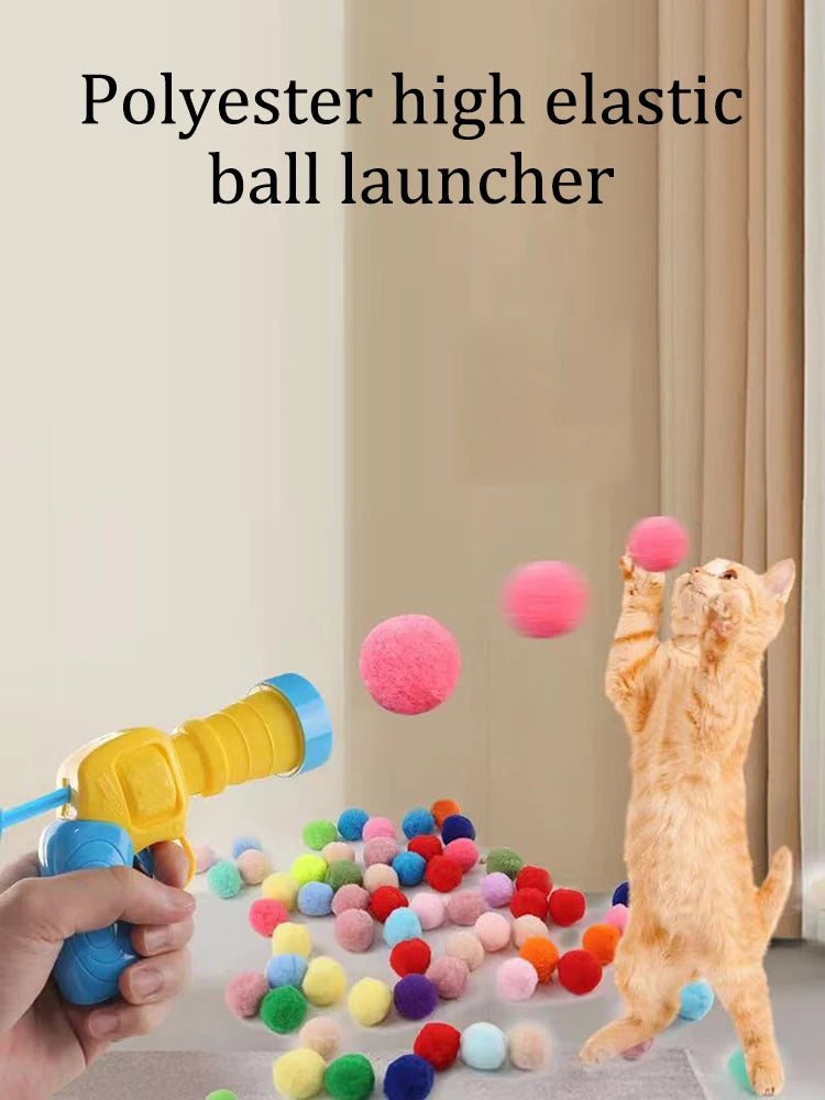 Pet Supplies Cat Toys Interactive Cat Self-Entertainment Toy Gun Cat Toy Launcher Gun Cat and Dog Supplies