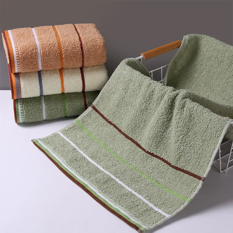 Towels Pure Cotton Thickened Kitchen Bath High Grade Household Hotel Gift Towels Absorb Water Color Washing Face  Fiber Towels