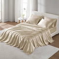 Cal King Satin Luxury Sheet & Pillowcase Set