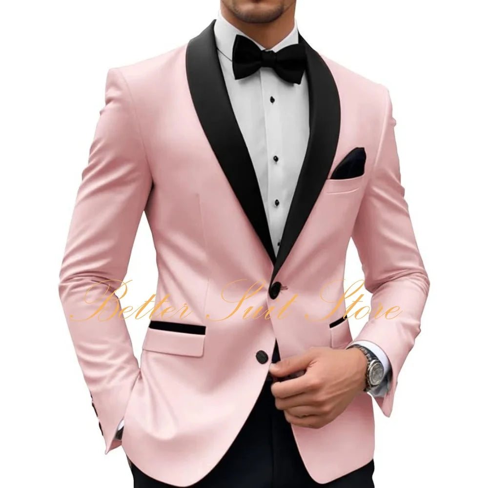 Mens Suits Slim Fit Suits for Men 2 Piece Tuxedo Wedding Prom Suit Formal Business Fashion Men's Suits