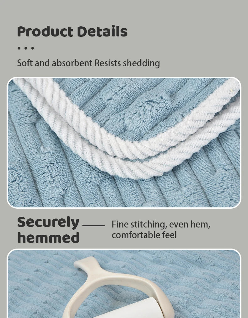 Towel bath towel two sets of soft absorbent bath with adult wrap thickened quick dry coral velvet for home