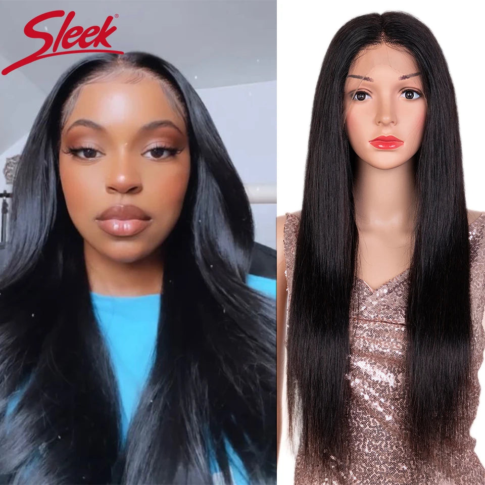 Sleek Colored Lace Human Hair Wigs For Women 99j Burgundy Red Colored Brazilian Hair Wigs 26 Inch Long T Part Lace Woman Wigs