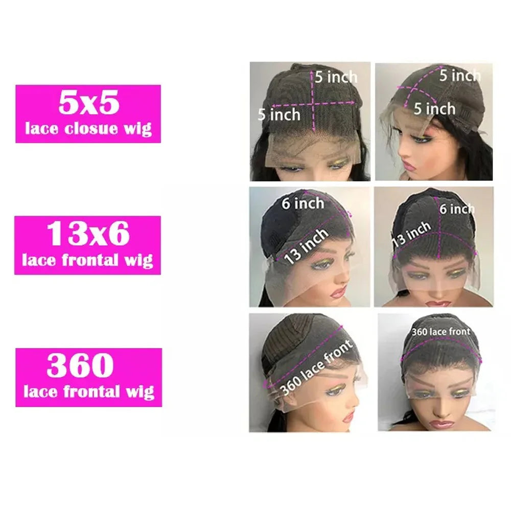 Deep Wave Natural Colored Wigs HD Lace Wigs Brazilian Human Hair Lace Wigs 13x6 Transparent Lace Wigs 200 Density For Women