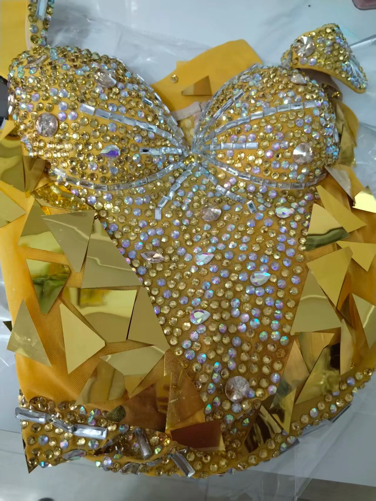 Dresses For Women 2026 Glamorous Diamond Mesh Dress for Birthday Party & Stage Performance with Glam Hollow Lens Evening Outfit