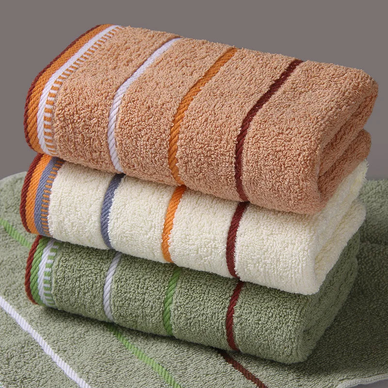 Towels Pure Cotton Thickened Kitchen Bath High Grade Household Hotel Gift Towels Absorb Water Color Washing Face  Fiber Towels