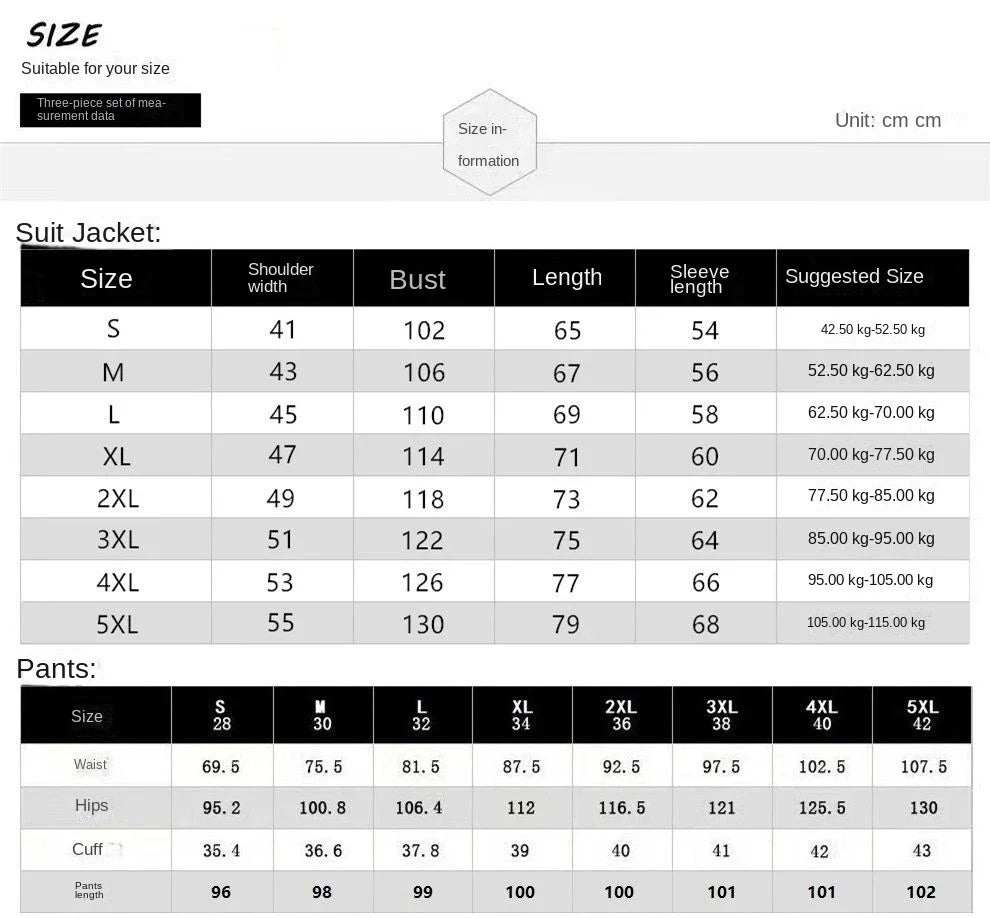 Suits for Men Korean Fashion Long Sleeve Slim Fit Wedding Business Blazer Black Professional Formal Suit Pants Sets Ropa Hombre