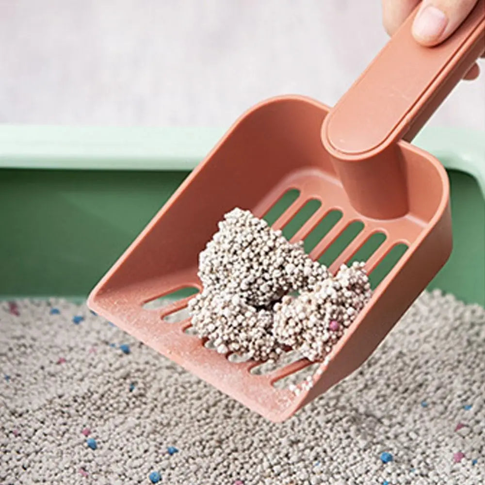 Large Capacity Cat Litter Scoop Plastic Fine Sifting Pet Poop Shovel with Storage Box Pets Litter Shovel Cat Litter Box Cleaning