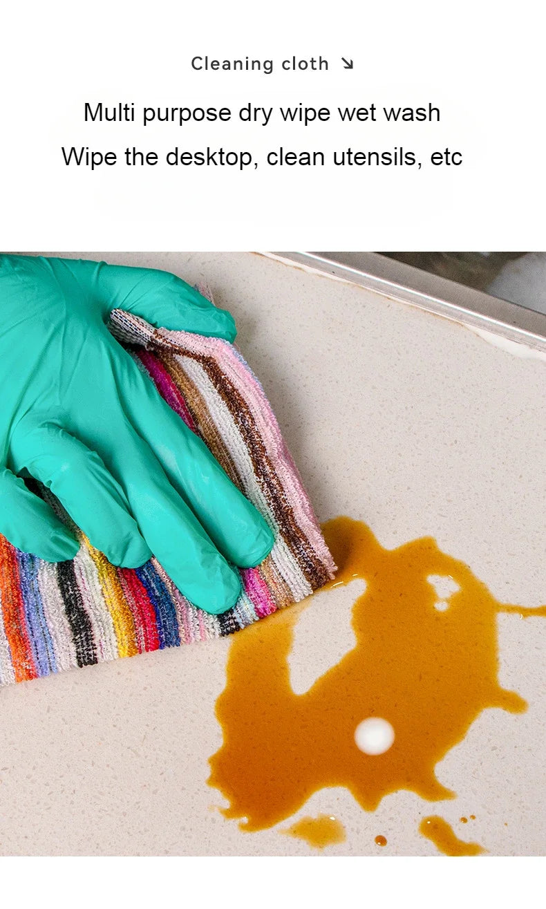 Stripe Kitchen Dish Towels 100% Cotton Highly Absorbent Multi Purpose Tea Towels for Cooking, Drying & Cleaning Pack of 10