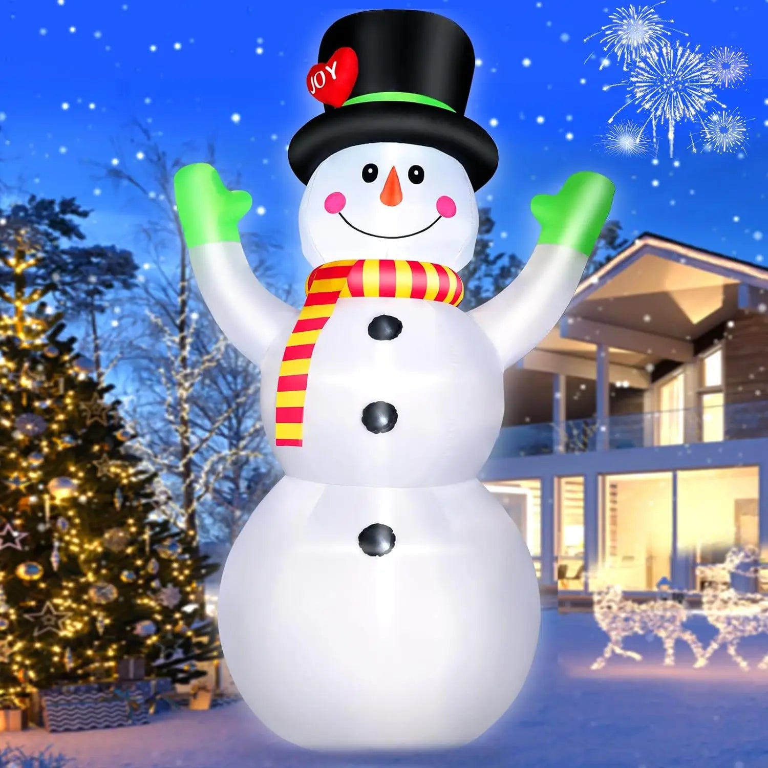 Christmas  Inflatables Decorations  Snowman Giant Decorations Built-in LED  Decor outdoor  Party Garden Patio Display Xmas Gift