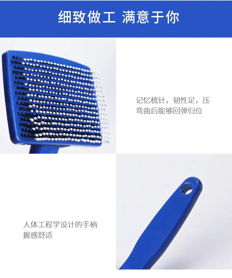 Pet Grooming Dog Supplies, Pet Hair Remover Brush, Cats Fur Cleaning, Stainless Non - Slip, Flea Chihuahua, Needle Combs Massage