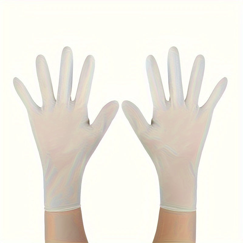 50/100pcs, Nitrile Thickened Disposable Gloves, Durable Waterproof And Oil-proof Household Cleaning, Hair Dyeing, Food Grade Special Car Washing Gloves, Kitchen Stuff