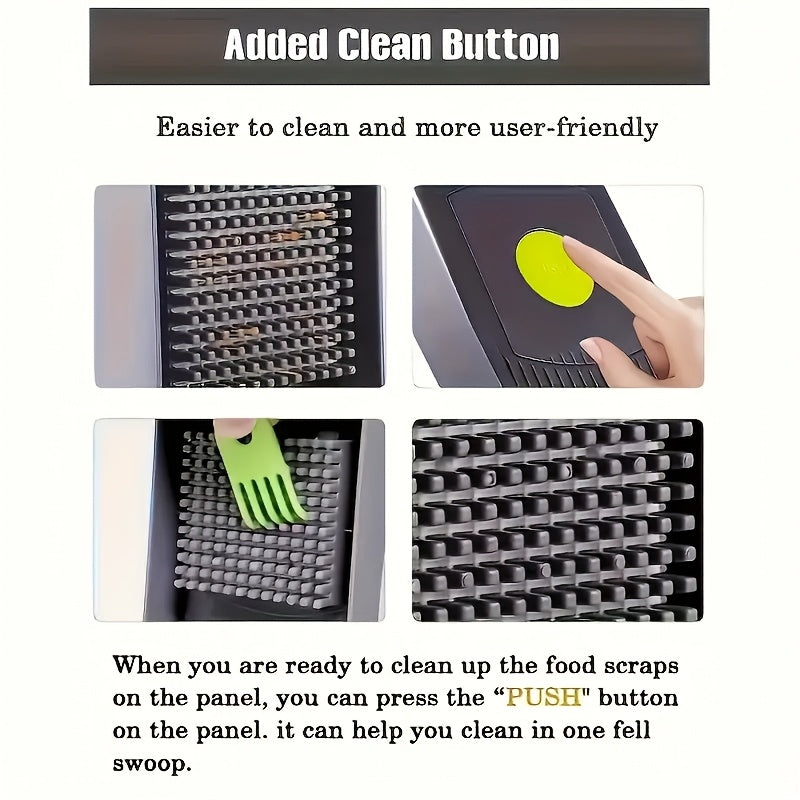 15pcs/ set, Upgraded Vegetable Chopper, Multifunctional Fruit Slicer, Handle Food Grater, Vegetable Slicer, Cutter with Container, Onion Mincer Chopper with Multiple Interchangeable Blades, Household Potato Shredder, Kitchen